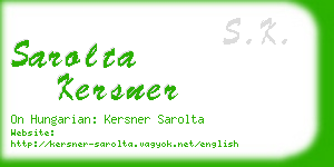 sarolta kersner business card